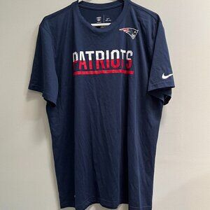 Nike Training Dri‎ Fit New England Patriots NFL Short Sleeve Navy Size XL